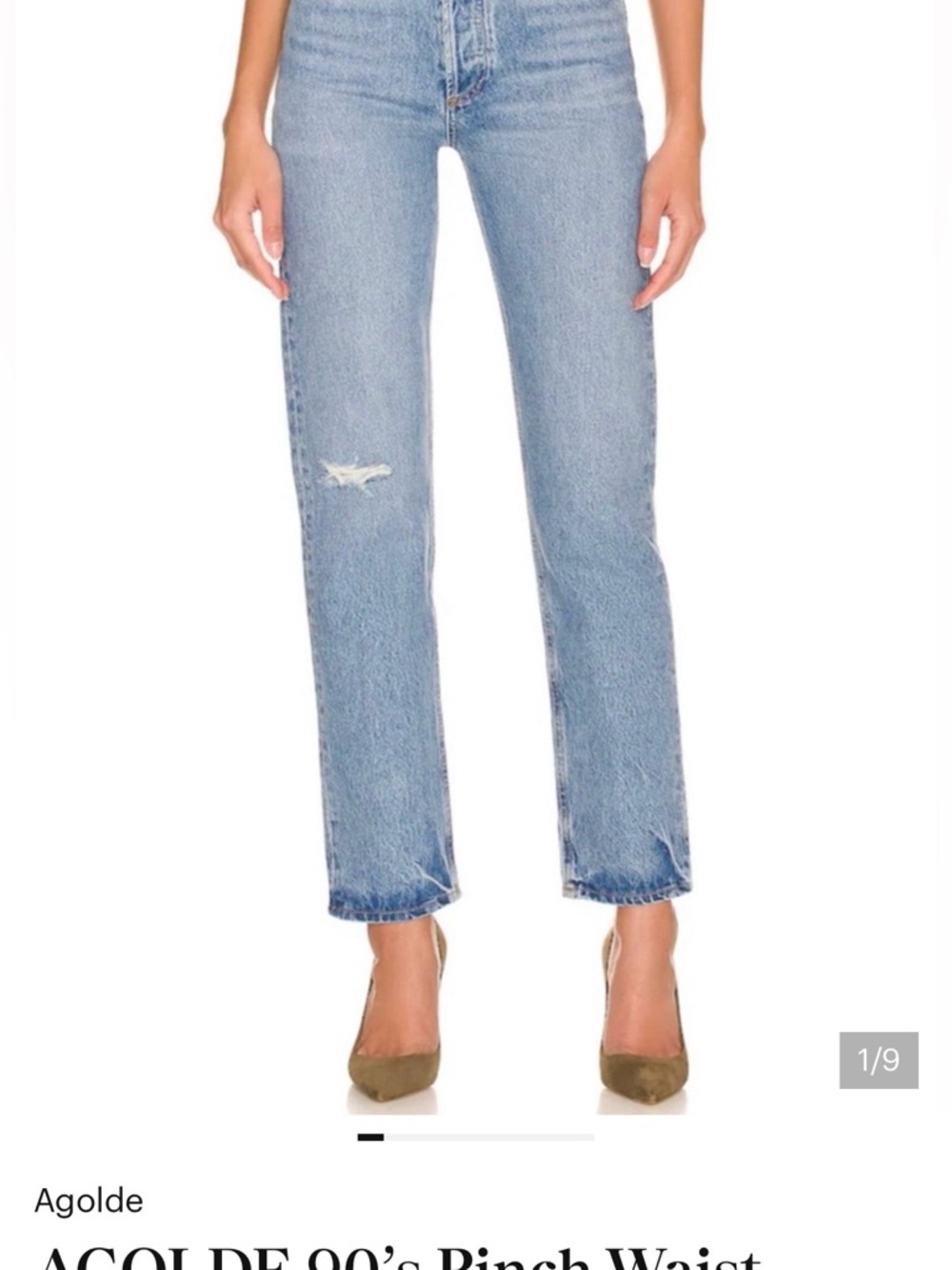 Agolde Light Wash Straight Leg Jeans
